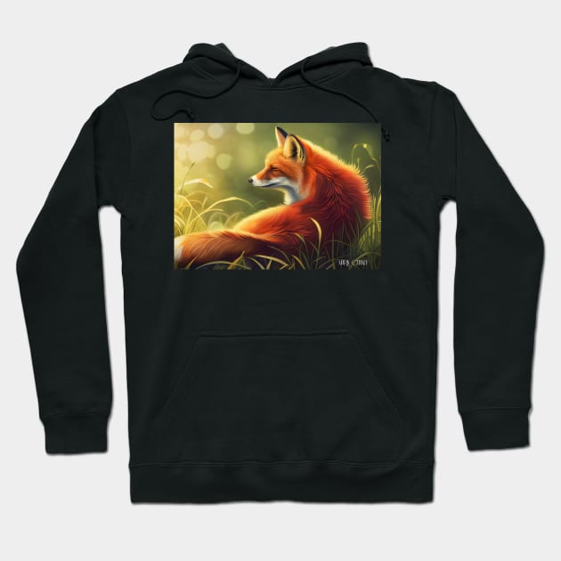 Relaxing Fox Hoodie by mark-chaney